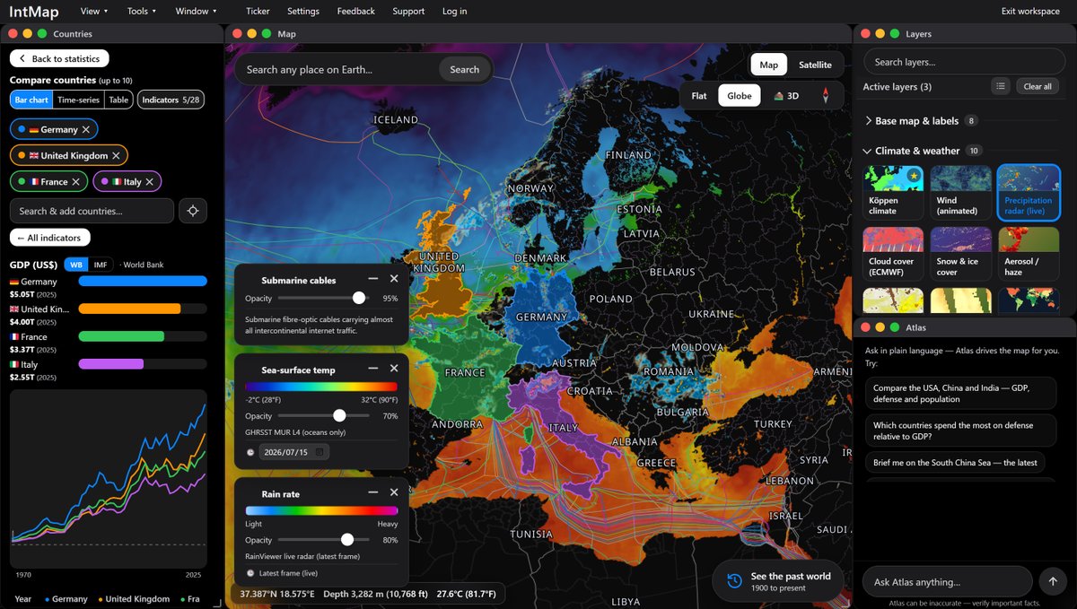 IntMap — Explore the world. Ask the map.