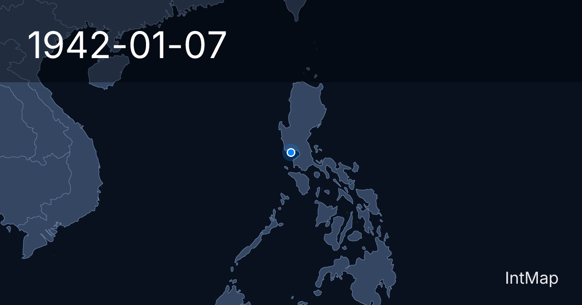 The map on 1942-01-07: The siege of Bataan — 76,000 surrender, and the march that follows kills thousands