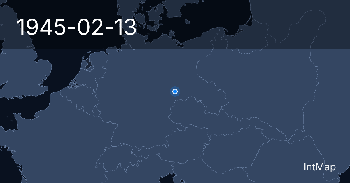 The map on 1945-02-13: The bombing of Dresden