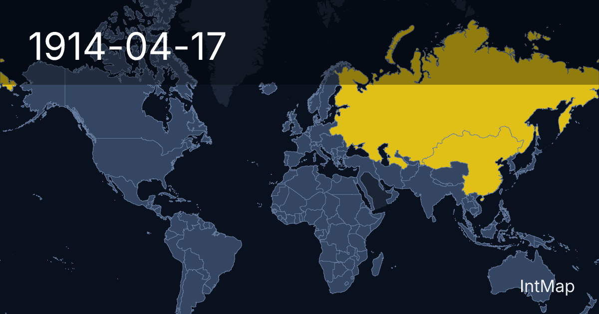 The map on 1914-04-17: New borders for Russian Empire, Republic of China
