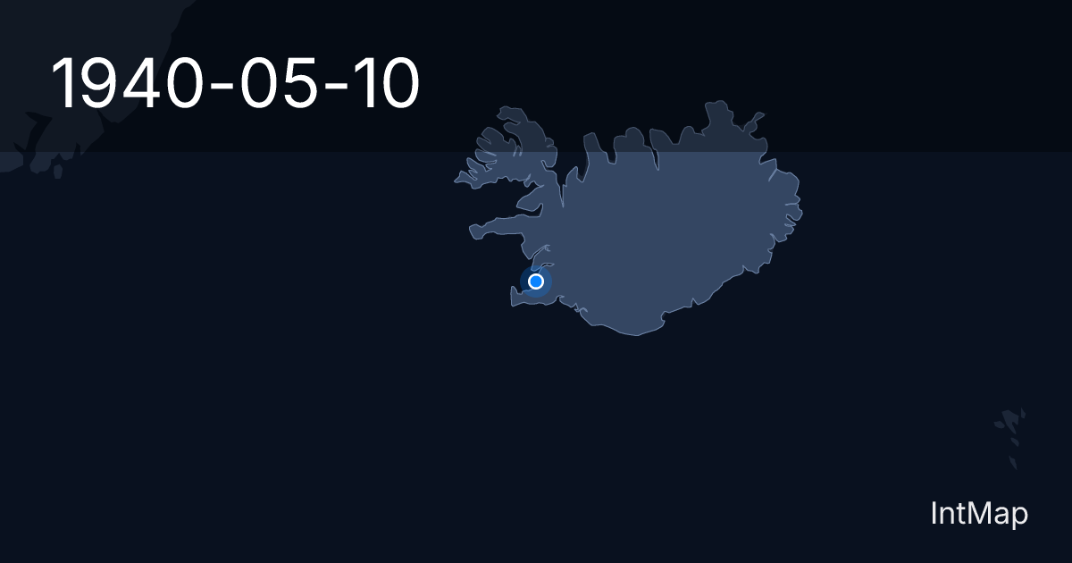 The map on 1940-05-10: Iceland is occupied to keep it out of German hands