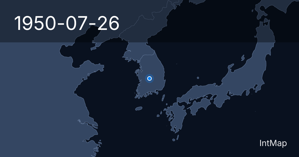 The map on 1950-07-26: No Gun Ri massacre