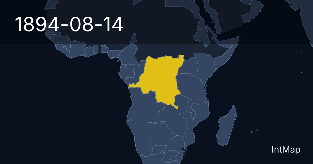 The map on 1894-08-14: New borders for Congo Free State
