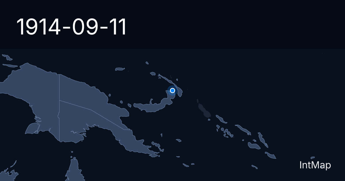 The map on 1914-09-11: Bita Paka — Australia’s first action of the war, fought for a wireless station in New Britain