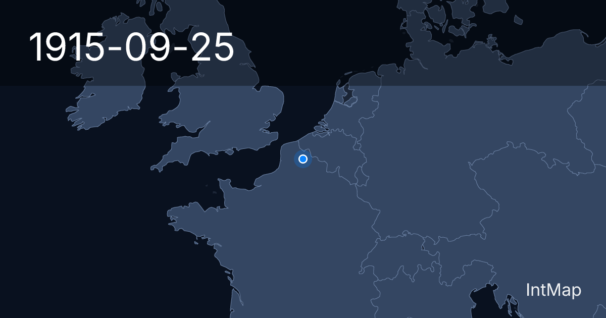 The map on 1915-09-25: Battle of Loos — the British Army’s largest attack of 1915