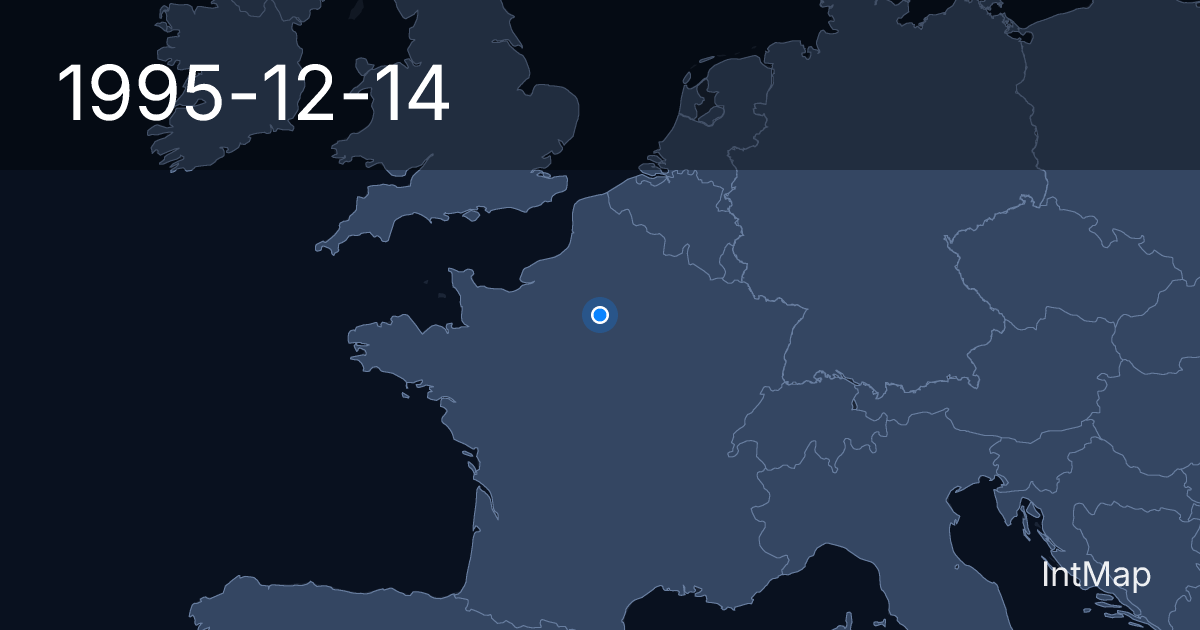 The map on 1995-12-14: The Dayton Agreement is signed in Paris